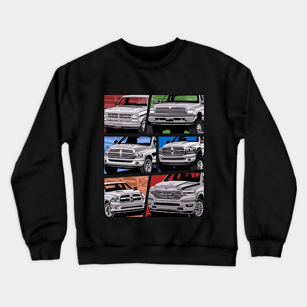 Pick up Truck Generations Crewneck Sweatshirt by pujartwork